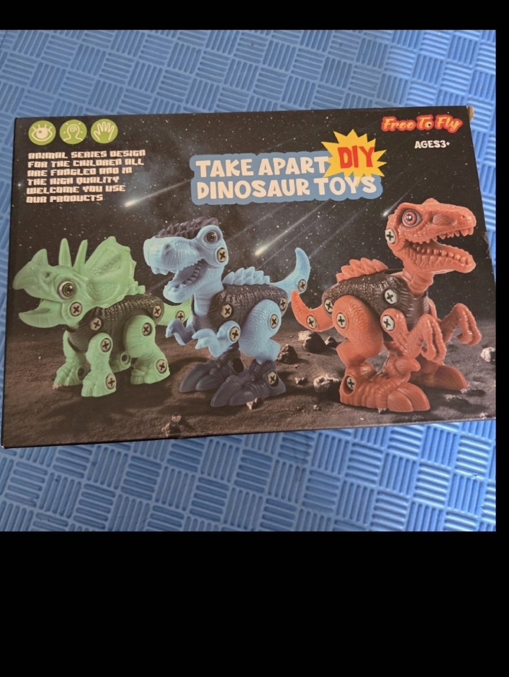 Take Apart Dinosaur Toys - Blue, Green, & Red DIY Dino Set